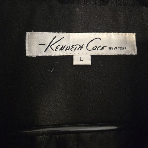 Kenneth Cole New York Down Puffer Jacket  Full Zip Coat Mens Large Poly Wool - Picture 3 of 7